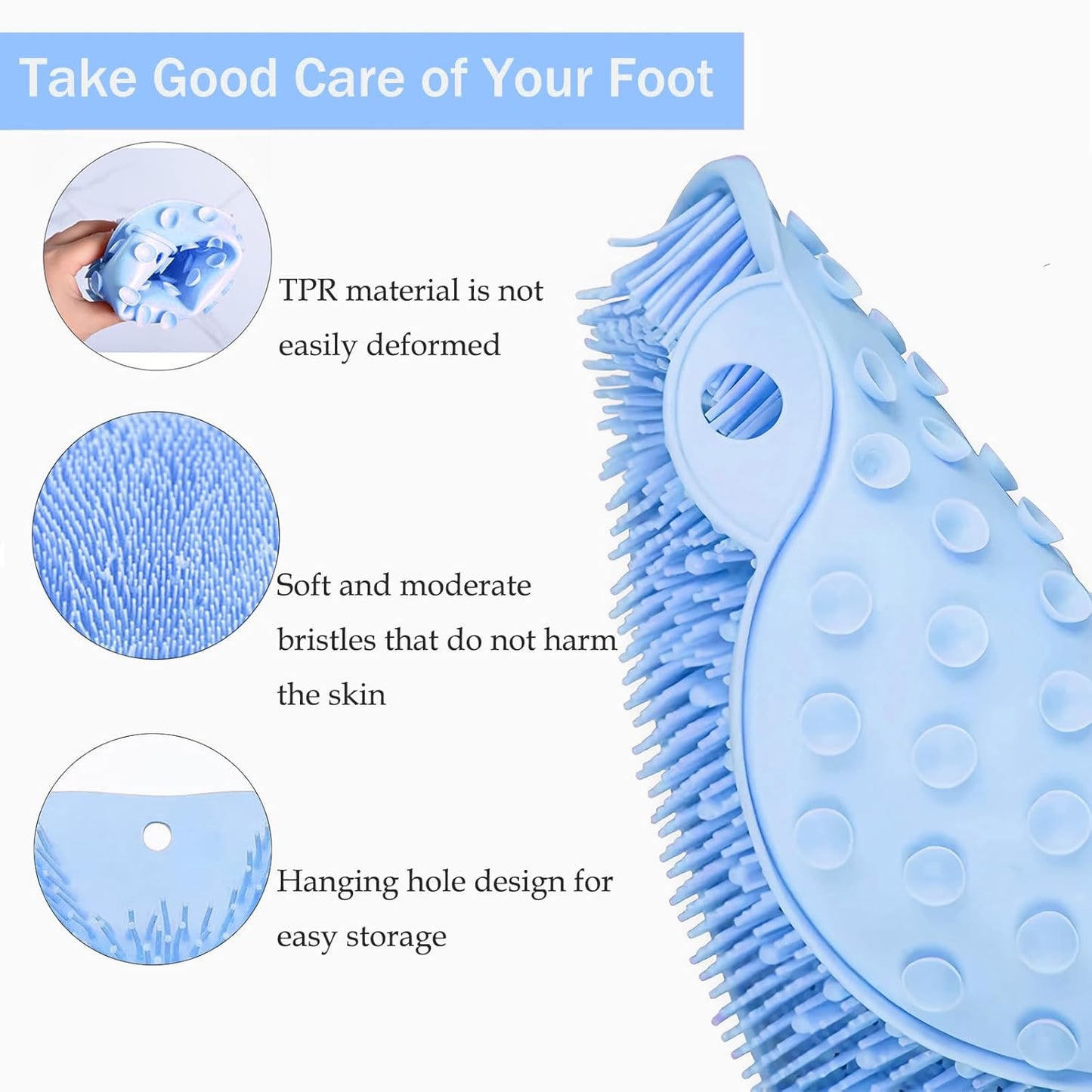 Silicone Foot Care Mat with Suction Cups | Relaxing Massage Brush for Shower