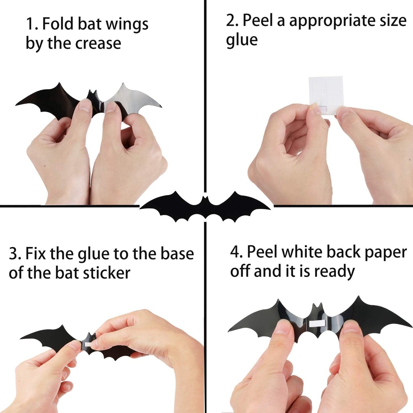 Halloween Wall Stickers for Home Decoration - 120 Piece Set