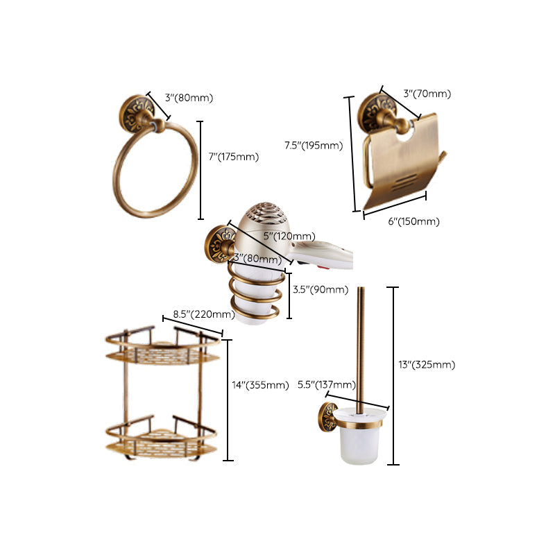 Brass Bathroom Hardware Set – Traditional Accessory Fixtures