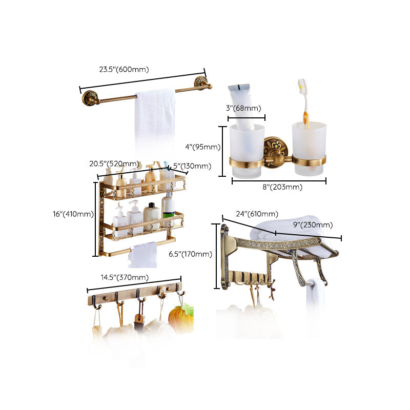 Brass Bathroom Hardware Set – Traditional Accessory Fixtures