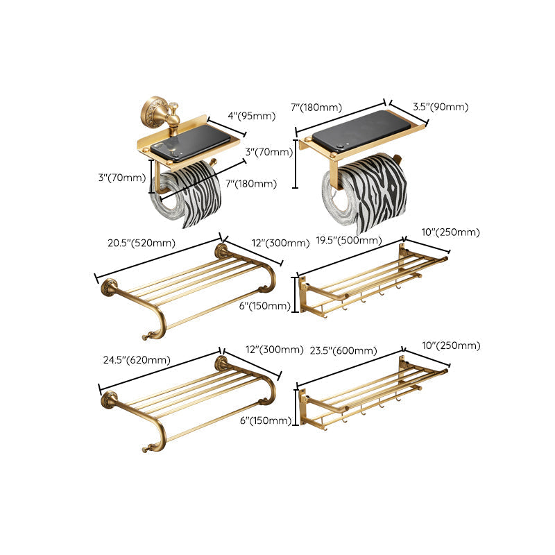 Traditional Brushed Brass Bathroom Accessories – Individual or Set Options