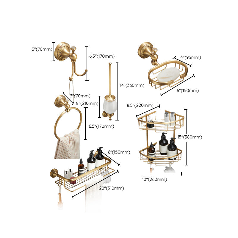 Traditional Brushed Brass Bathroom Accessories – Individual or Set Options