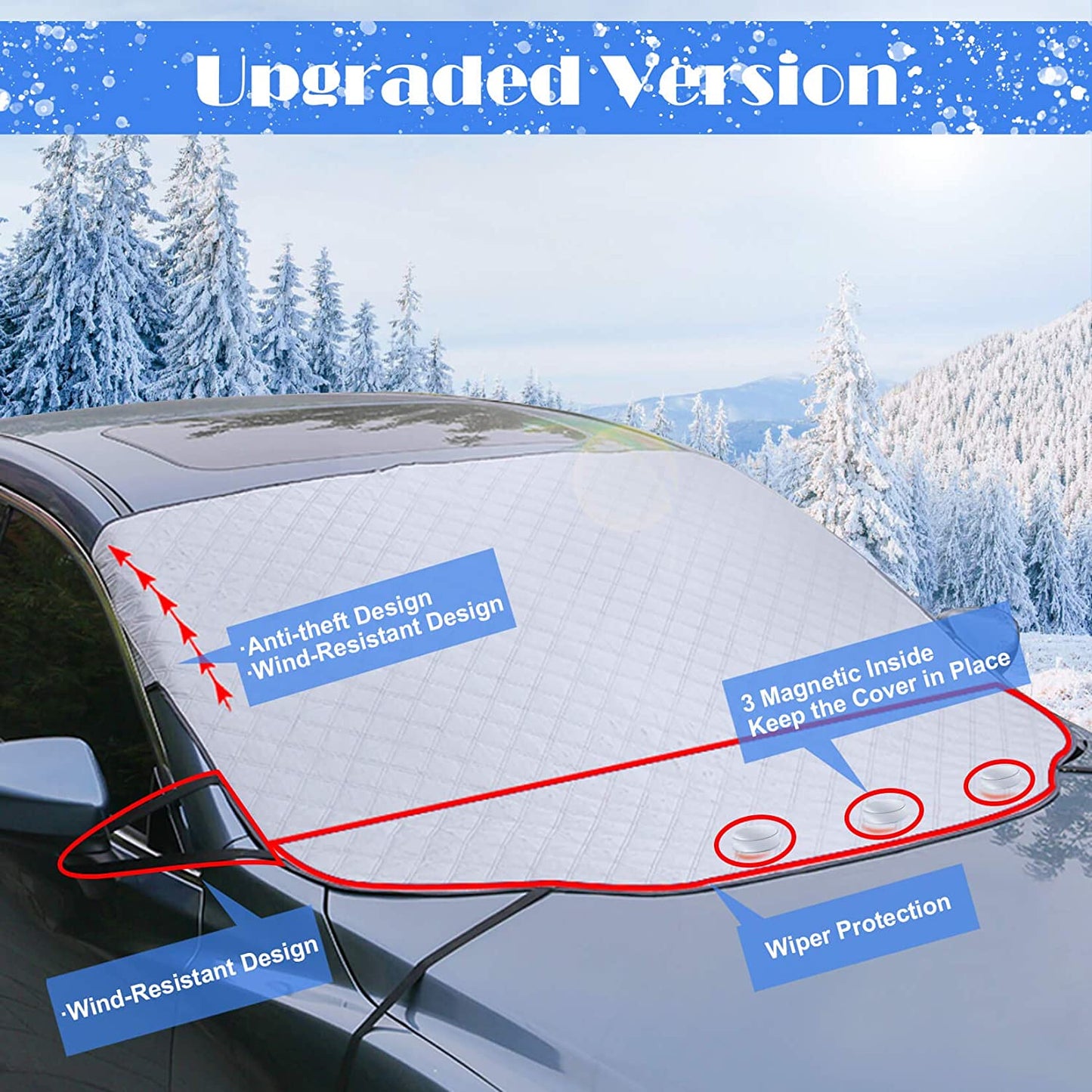 Magnetic Snow Protection Cover for Cars
