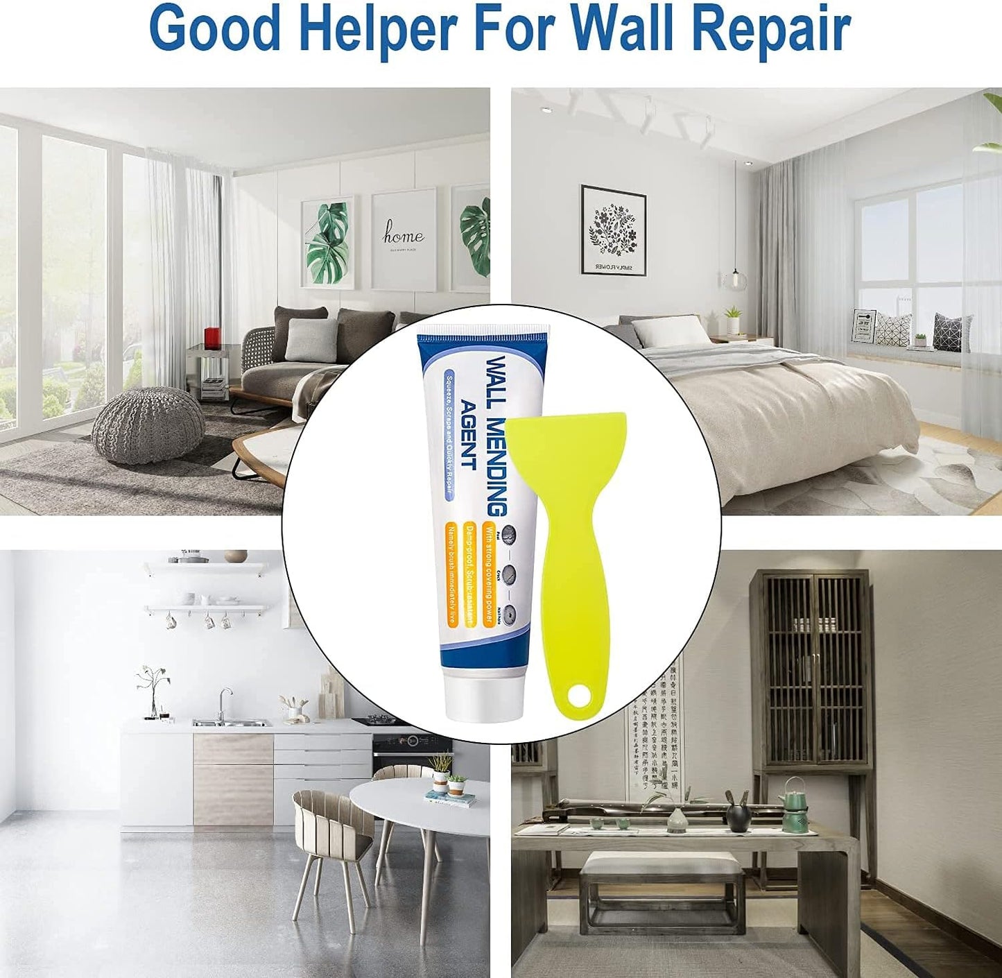 QuickFix Wall Repair Compound with Precision Tip | Fast-Drying for Smooth Finish | Ideal for Plaster, Concrete & Painted Surfaces