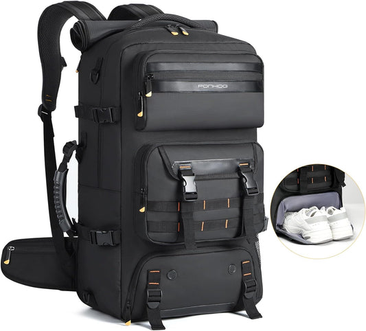 50L Versatile Travel Backpack with Shoe Compartment & USB Charger
