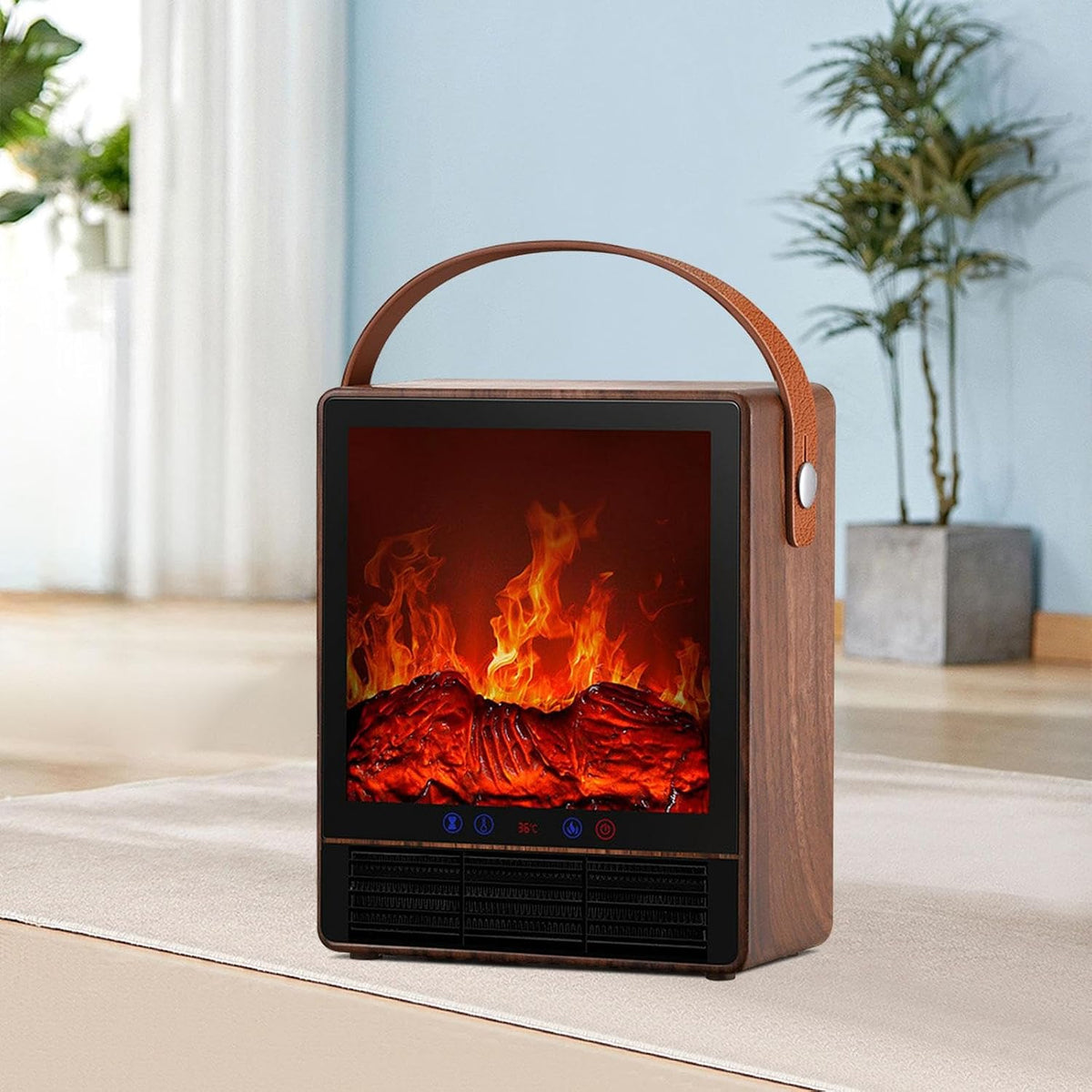 Realistic Flame Electric Fireplace for Cozy Ambiance
