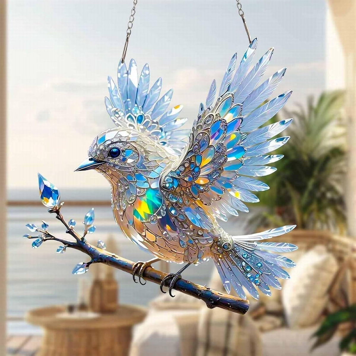 Stunning Crystal Avian Decor – Light-Reflecting Home Accent