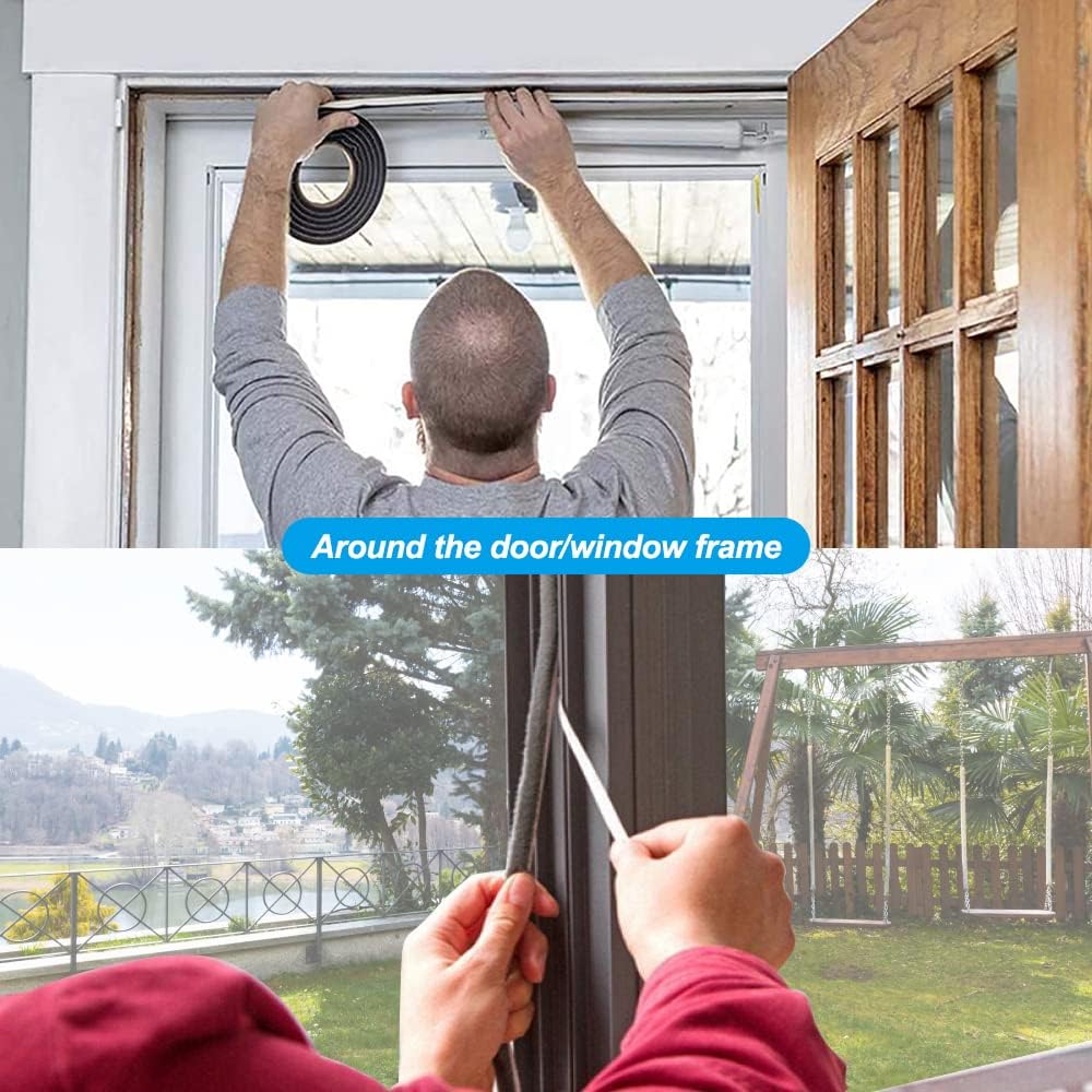 Self-Adhesive Door Seal with Brush for Effective Insulation