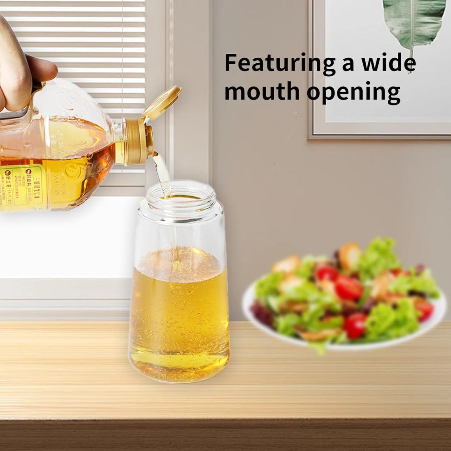 Dual-Function Oil Pourer Bottle for Nutritious Cooking