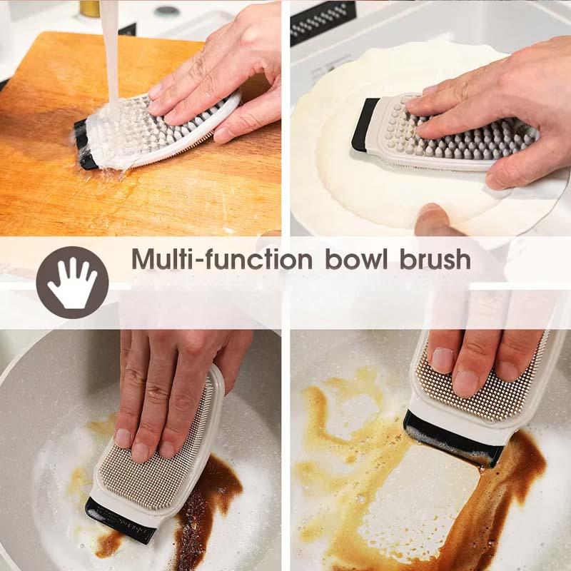 Effortless Scratch-Free Kitchen Cleaning with Dual Scrubber