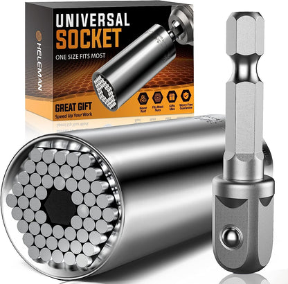 Universal Socket - Replaces Over 100 Sizes of Nuts, Screws, and Bolts