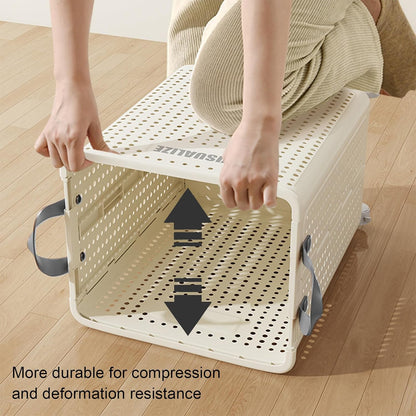 Wheeled Collapsible Laundry Basket for Easy Storage