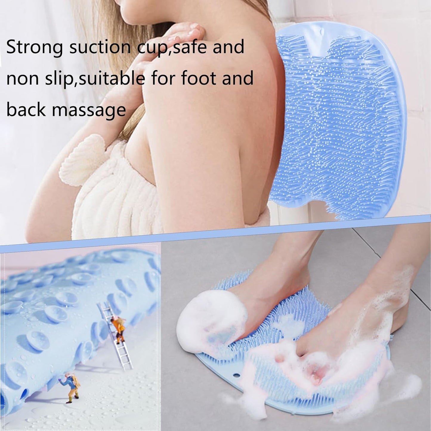 Silicone Foot Care Mat with Suction Cups | Relaxing Massage Brush for Shower