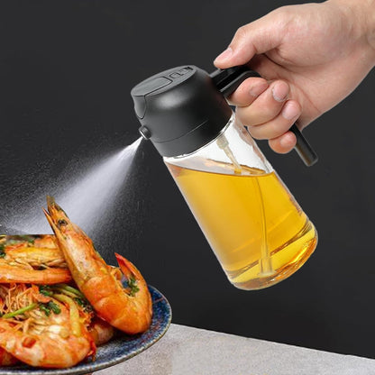 Dual-Function Oil Pourer Bottle for Nutritious Cooking