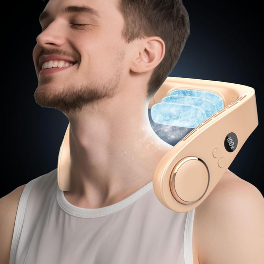 Bladeless Neck Fan with Cooling Plate and LED Display – Neck Cooler Pro