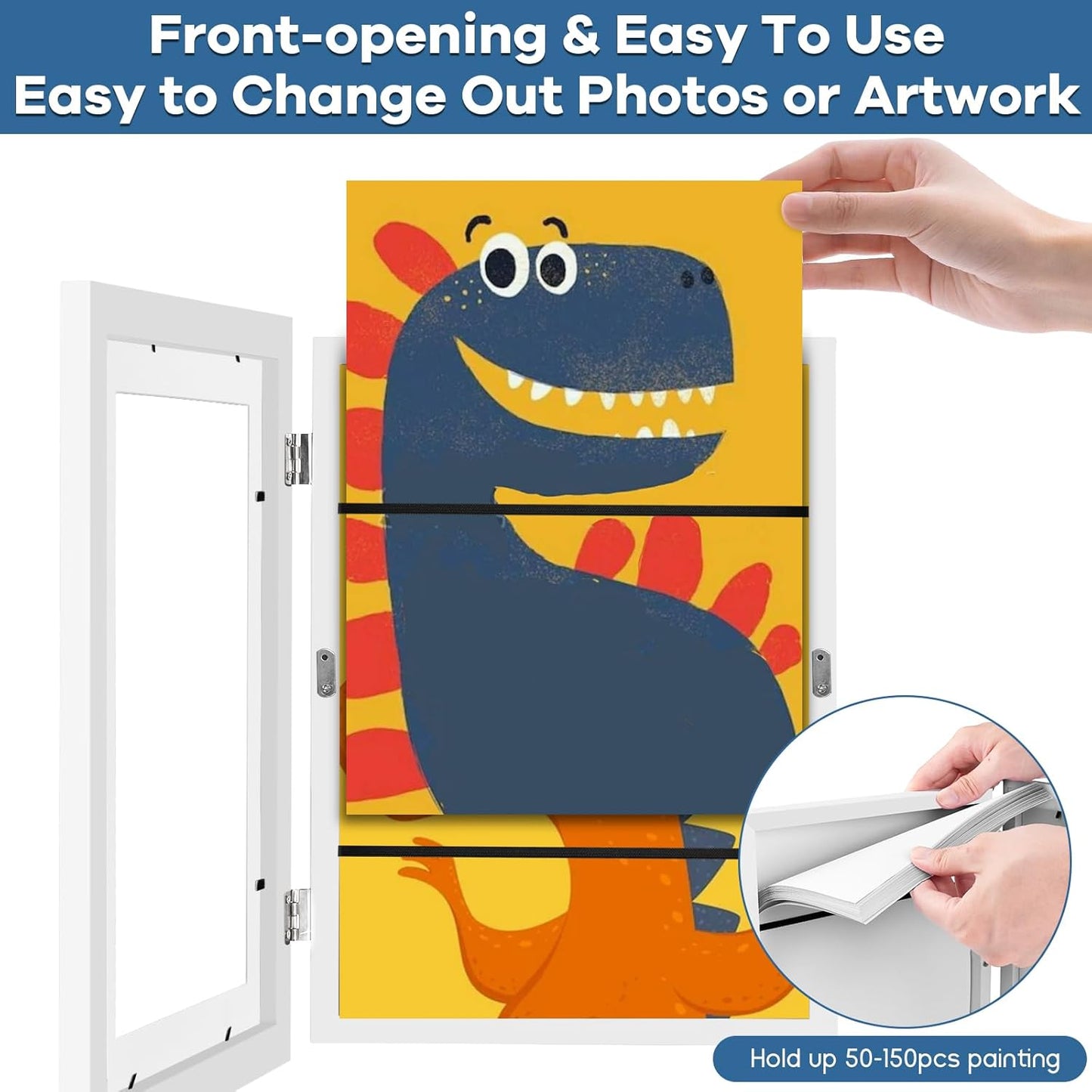 Magnetic Frame for Creative Display of Children's Artwork