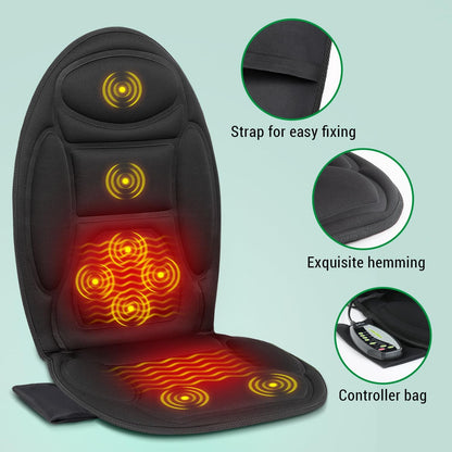 Heated Car Seat Cushion with Massage Function - Back and Thigh Relaxation