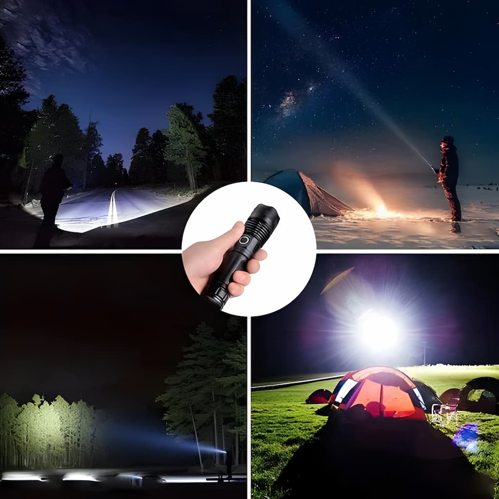 UltraBright Rechargeable Flashlight | 7000 Lumens, 500m Range