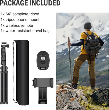 Compact Tripod for Mobile Phones and Cameras