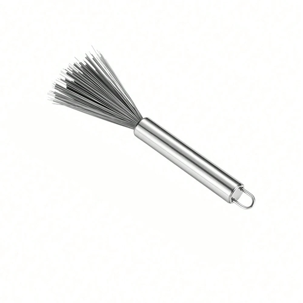 Stainless Steel Pot and Pan Cleaning Brush Set with Long Handles – 2 Pieces