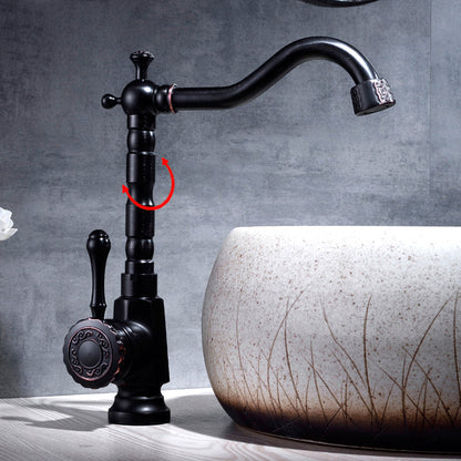 Glamorous Sink Faucet with Swivel Spout and Lever Handle