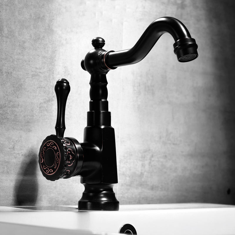 Glamorous Sink Faucet with Swivel Spout and Lever Handle