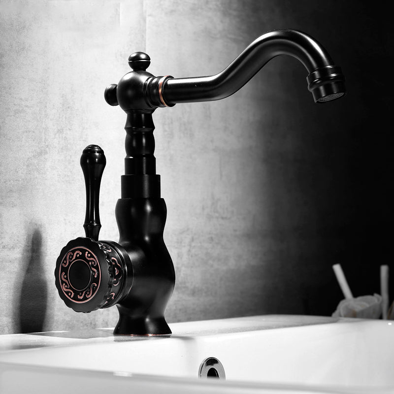 Glamorous Sink Faucet with Swivel Spout and Lever Handle