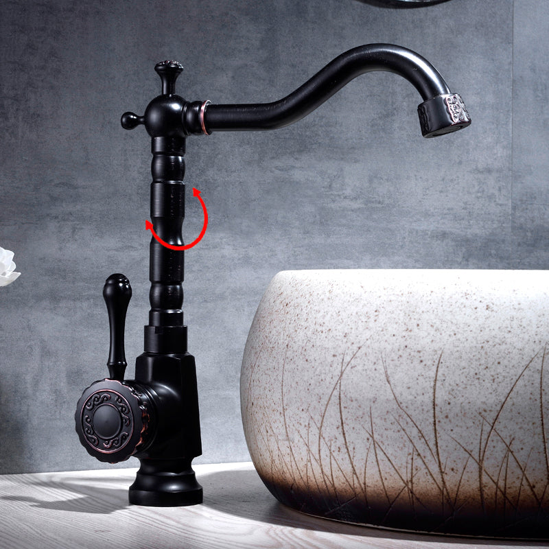 Glamorous Sink Faucet with Swivel Spout and Lever Handle