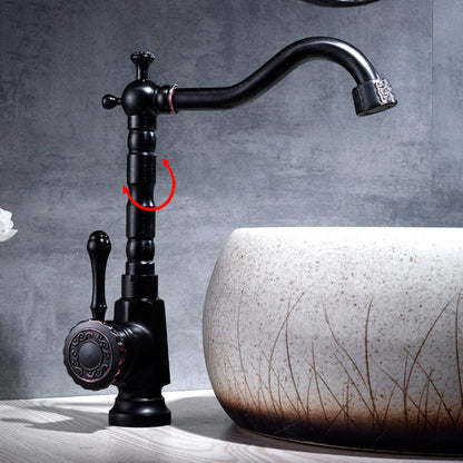 Glamorous Sink Faucet with Swivel Spout and Lever Handle