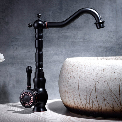 Glamorous Sink Faucet with Swivel Spout and Lever Handle