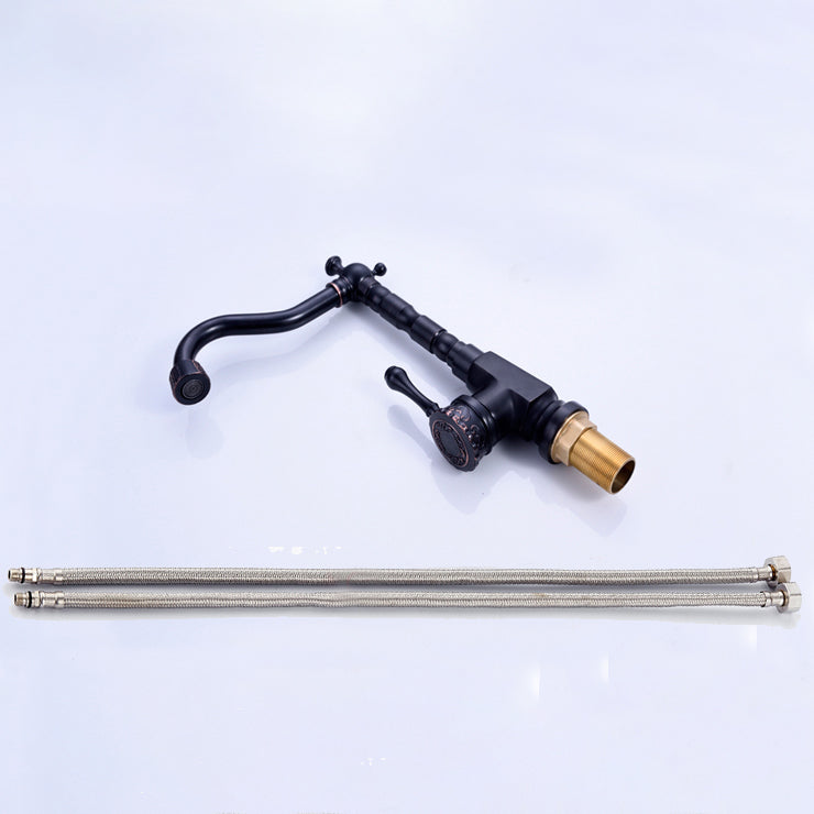 Glamorous Sink Faucet with Swivel Spout and Lever Handle