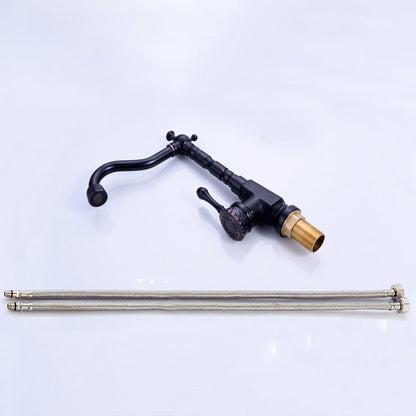 Glamorous Sink Faucet with Swivel Spout and Lever Handle