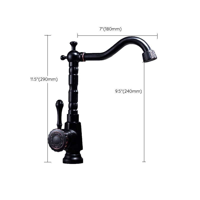 Glamorous Sink Faucet with Swivel Spout and Lever Handle