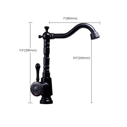 Glamorous Sink Faucet with Swivel Spout and Lever Handle