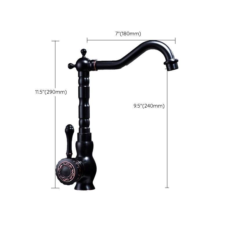 Glamorous Sink Faucet with Swivel Spout and Lever Handle