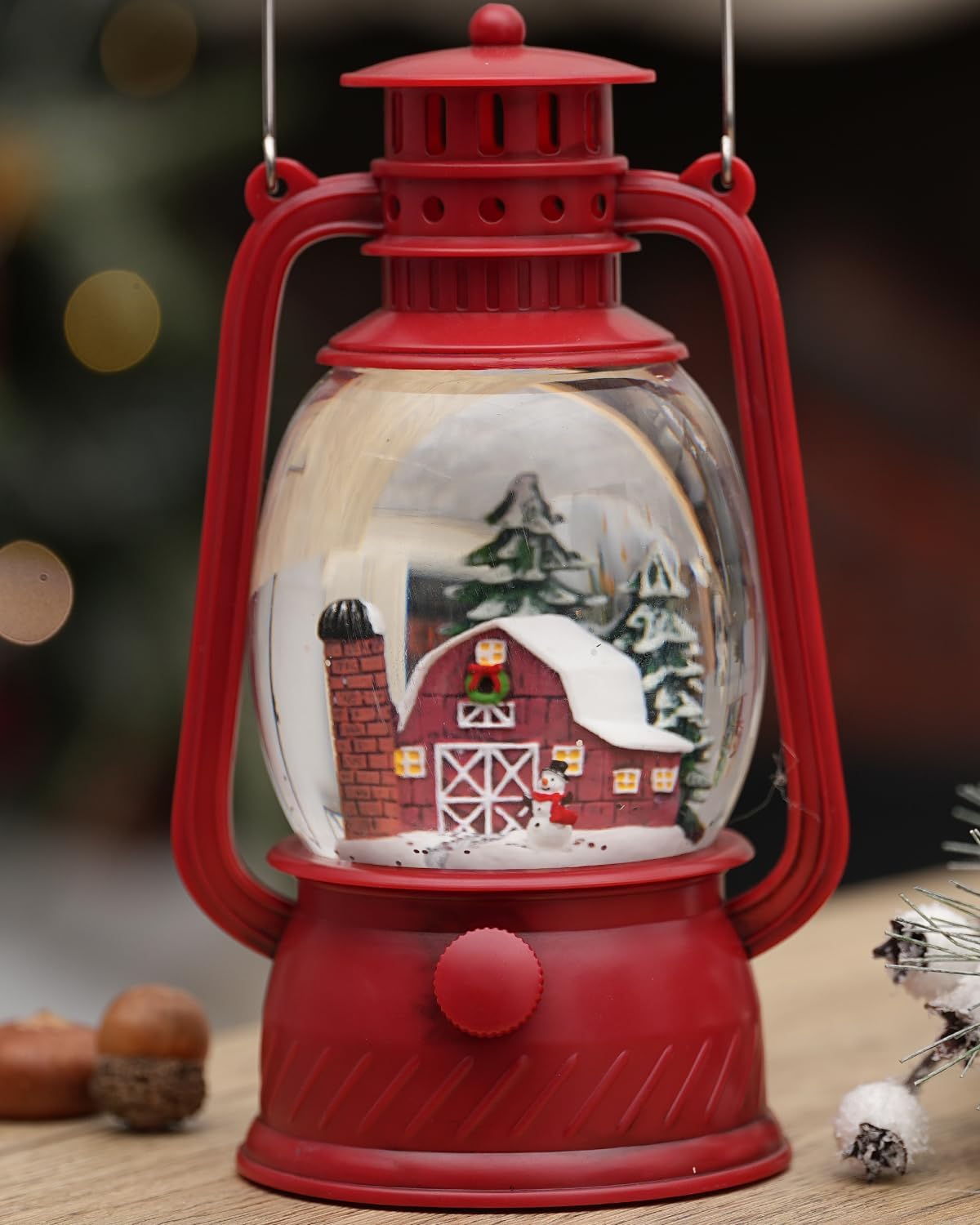 Decorative Autumn Lamp with Pumpkins – Warm LED Light & 6-Hour Timer