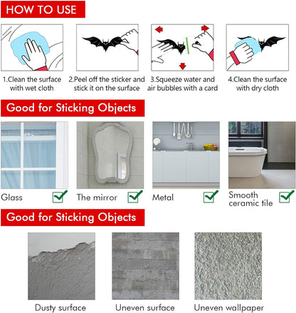 140-Piece Spooky Window Stickers for Halloween Fun