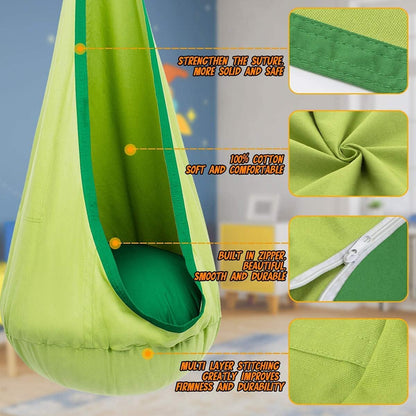 Hanging Chair in Cotton Blend - Comfortable & Versatile for Indoor & Outdoor