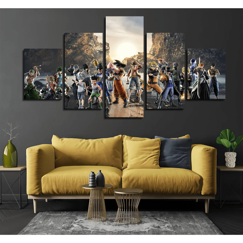 Stunning 5-Piece Anime Character Canvas Art Set
