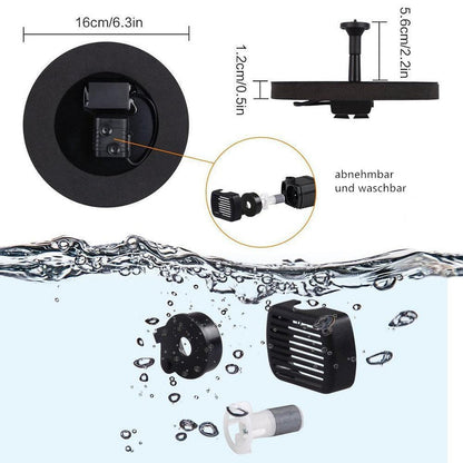 Solar Fountain Pump for Water Features – Ideal for Ponds, Birdbaths, Gardens