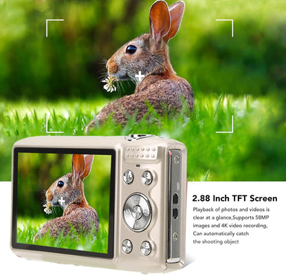 Digital Camera Compact Design with 4K Resolution