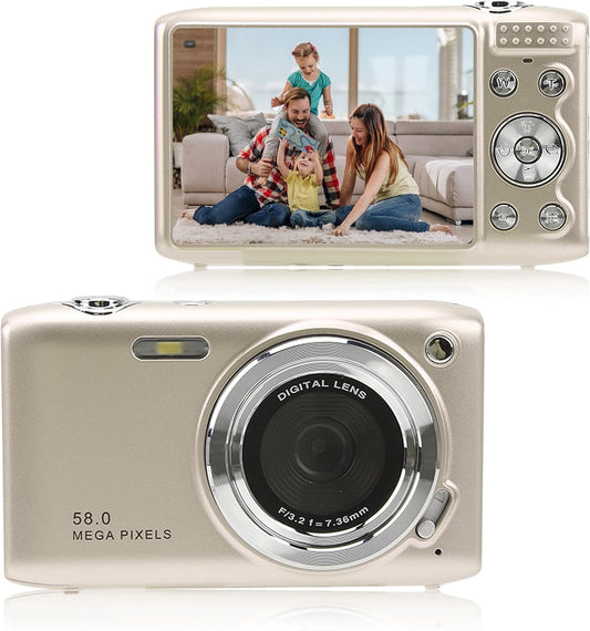 Compact 4K Digital Camera with 58MP Images and 16X Zoom