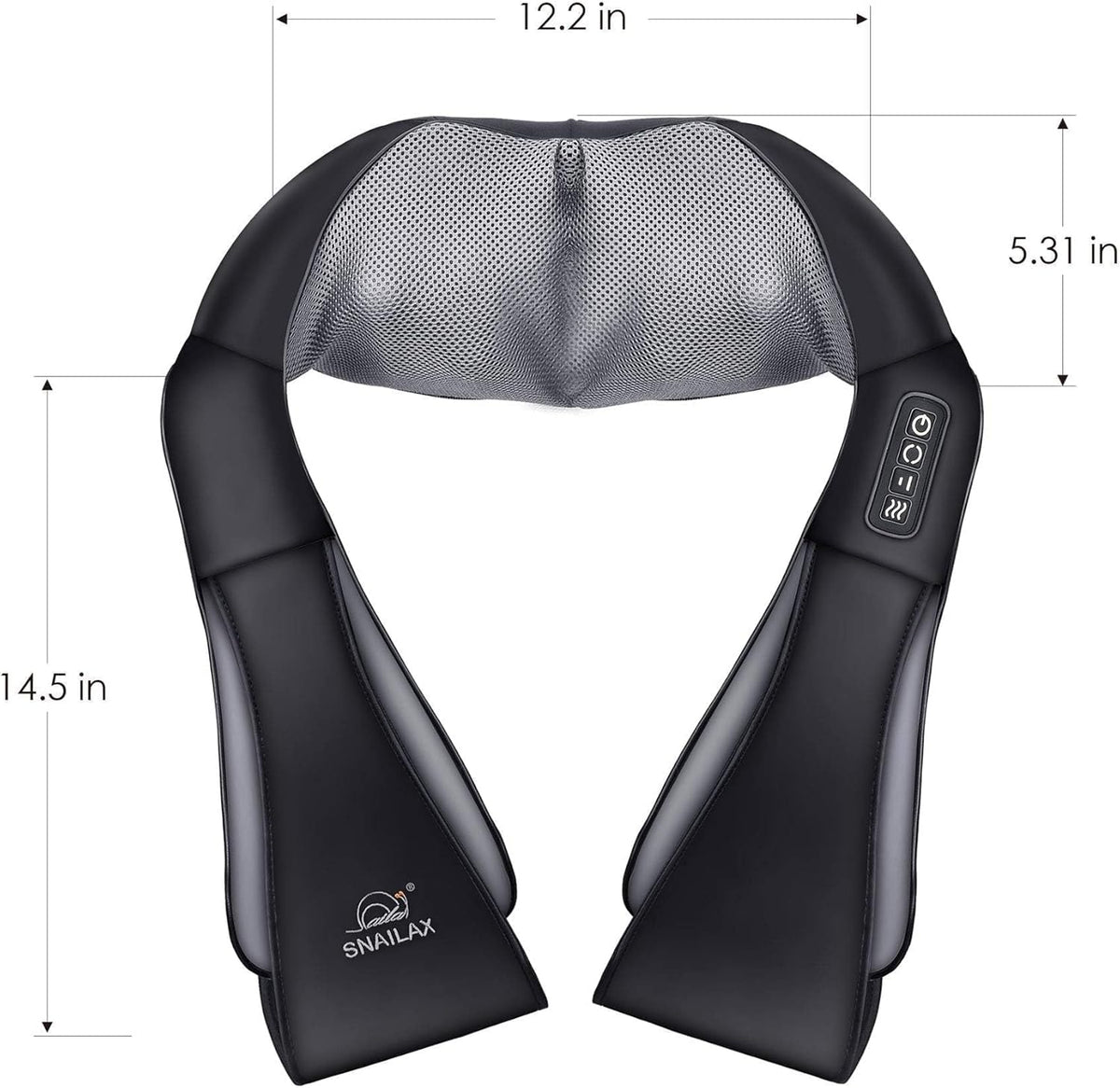 Cordless Neck and Shoulder Massager with Heat – 8 Kneading Nodes, 2 Intensities, 70–80 Minutes