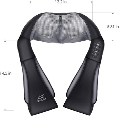 Cordless Neck and Shoulder Massager with Heat – 8 Kneading Nodes, 2 Intensities, 70–80 Minutes