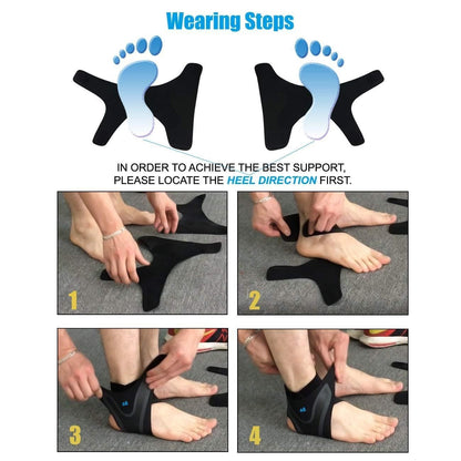 Ankle Support Wrap with Adjustable Fit
