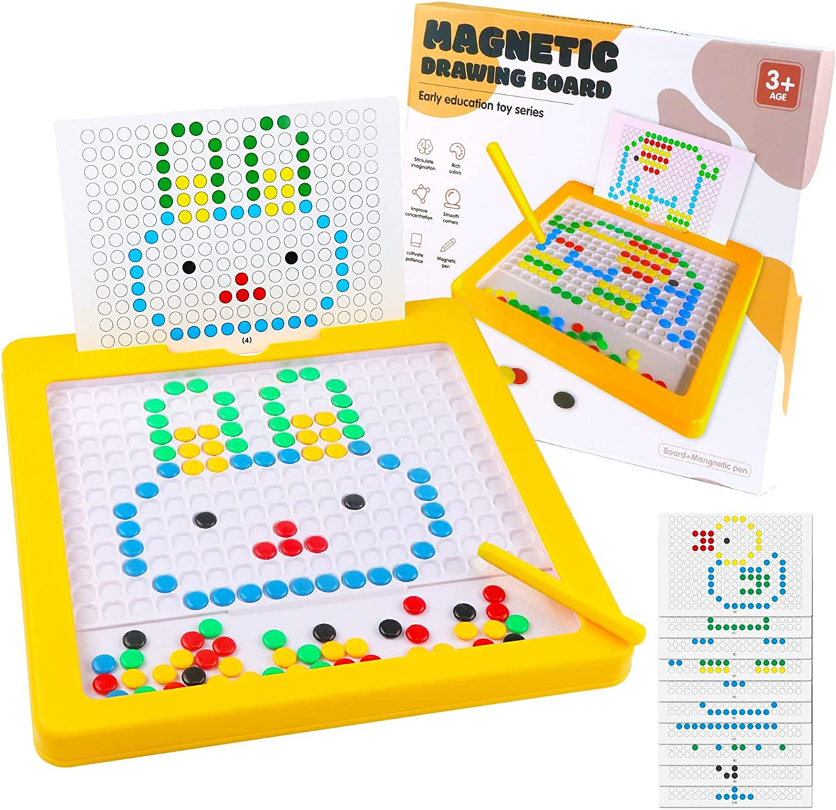 Interactive Magnetic Dot Art Board for Creative Minds