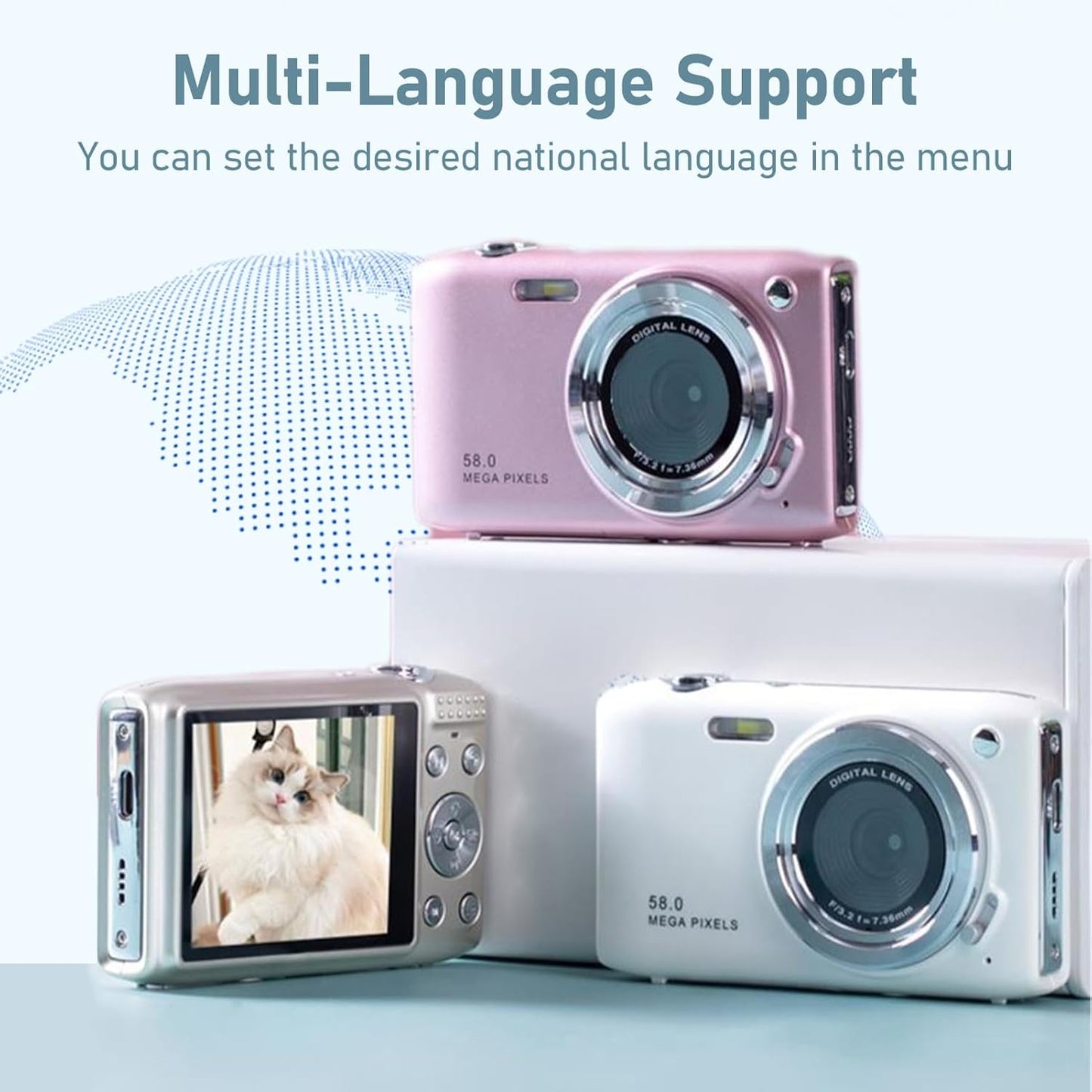 Digital Camera Compact Design with 4K Resolution