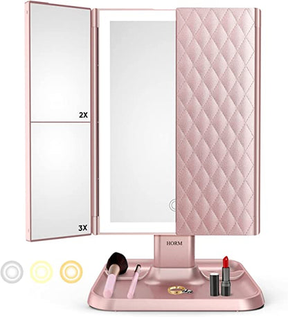 Illuminate Your Beauty with the Tri-Color LED Vanity Mirror