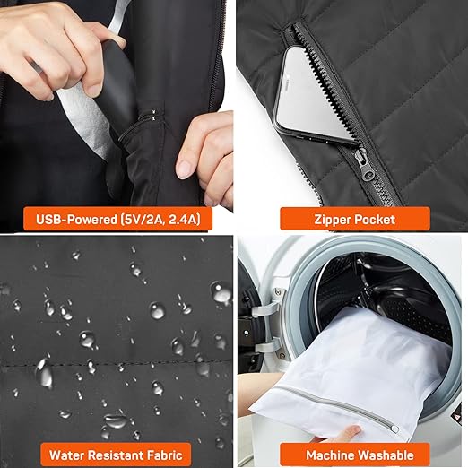 Lightweight USB Heated Vest for Unisex - Core Warming Wear