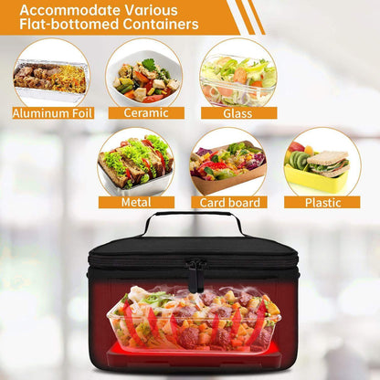 Electric Portable Lunchbox Food Warmer with 3-in-1 Connection